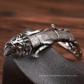 Fashion Hip Hop Silver Jewelry Stainless Steel Jewelry Animal Lion Bracelet